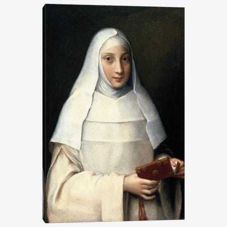 Portrait Of The Artist's Sister In The Garb Of A Nun Canvas Print #BMN7682} by Sofonisba Anguissola Canvas Artwork