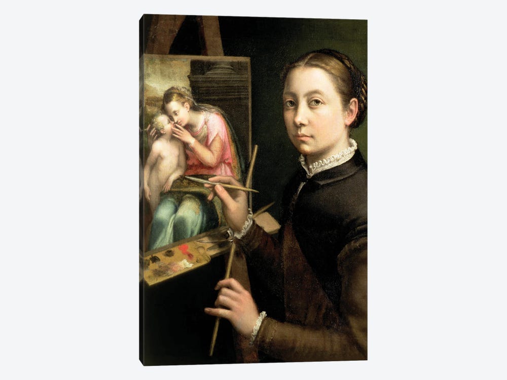 Self Portrait At The Easel, 1556 1-piece Canvas Art Print