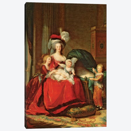 Marie Antoinette And Her Children, 1787 Canvas Print #BMN7689} by Elisabeth Louise Vigee Le Brun Canvas Artwork