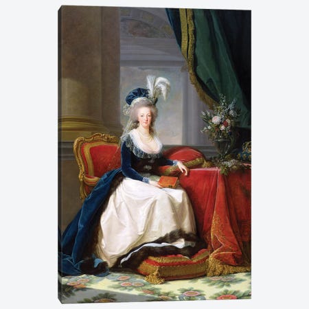 Marie Antoinette, 1788 Canvas Print #BMN7690} by Elisabeth Louise Vigee Le Brun Art Print