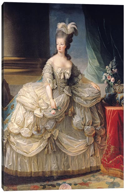 Marie Antoinette, Queen Of France, 1779 Canvas Art Print - Historical Fashion Art