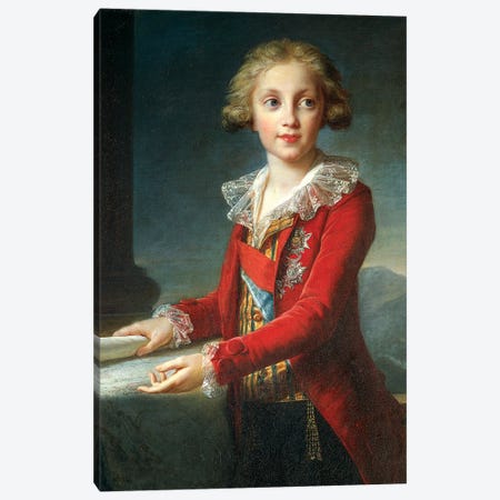 Portrait Of Francis I Of The Two Sicilies (Francis Of Bourbon), c.1790 Canvas Print #BMN7698} by Elisabeth Louise Vigee Le Brun Canvas Print