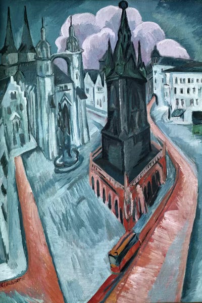 Towers: The Red Tower in Halle, 1915  by Ernst Ludwig Kirchner