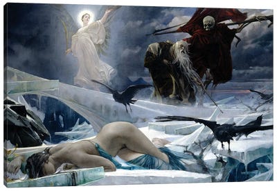 Ahasuerus At The End Of The World Canvas Art Print - Grim Reaper Art