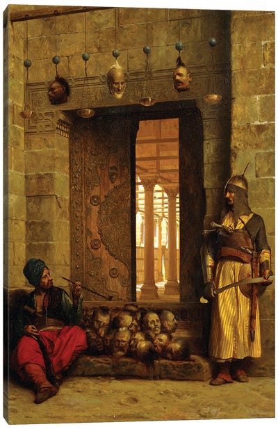 Heads Of The Rebel Beys At The Mosque-El Assaneyn, 1866 Canvas Art Print