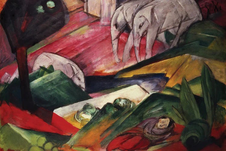 The Dream by Franz Marc wall art
