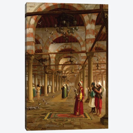 Prayer In The Mosque, 1871 Canvas Print #BMN7723} by Jean Leon Gerome Canvas Art Print