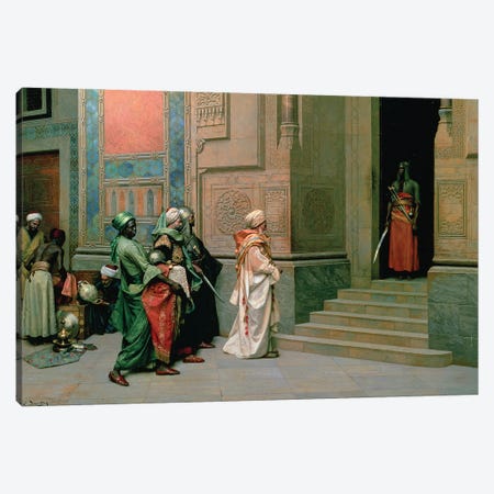 Outside The Palace Canvas Print #BMN7740} by Ludwig Deutsch Art Print