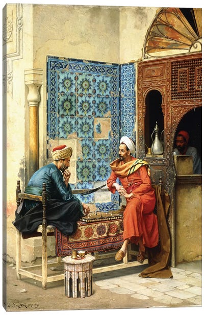 The Chess Game, 1896 Canvas Art Print - Moroccan Culture