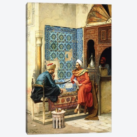 The Chess Game, 1896 Canvas Print #BMN7744} by Ludwig Deutsch Canvas Artwork