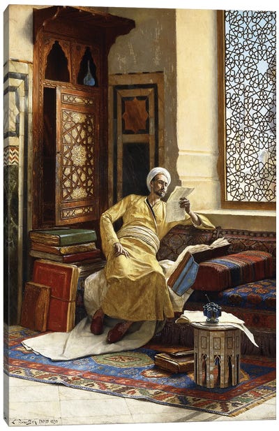 The Scholar, 1895 Canvas Art Print - Middle Eastern Culture