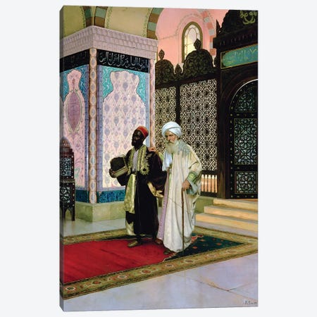 After Prayers At The Mosque Canvas Print #BMN7766} by Rudolphe Ernst Canvas Art
