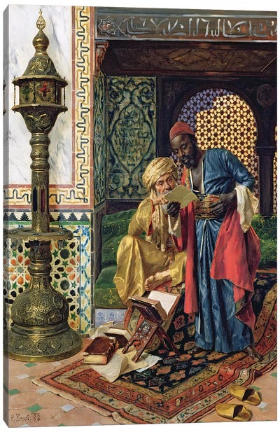 The Letter, 1888 Canvas Art Print - Orientalism