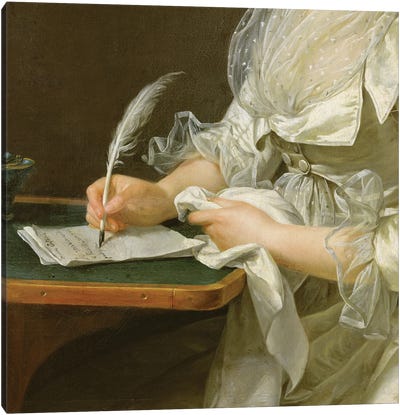 Portrait Of A Woman, c.1787 Canvas Art Print