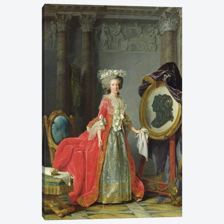 Portrait Of Adelaide De France, 1787 Canvas Print #BMN7782} by Adelaide Labille-Guiard Canvas Print