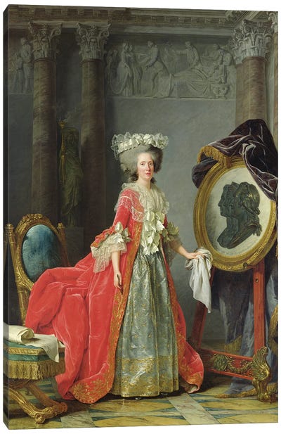 Portrait Of Adelaide De France, 1787 Canvas Art Print