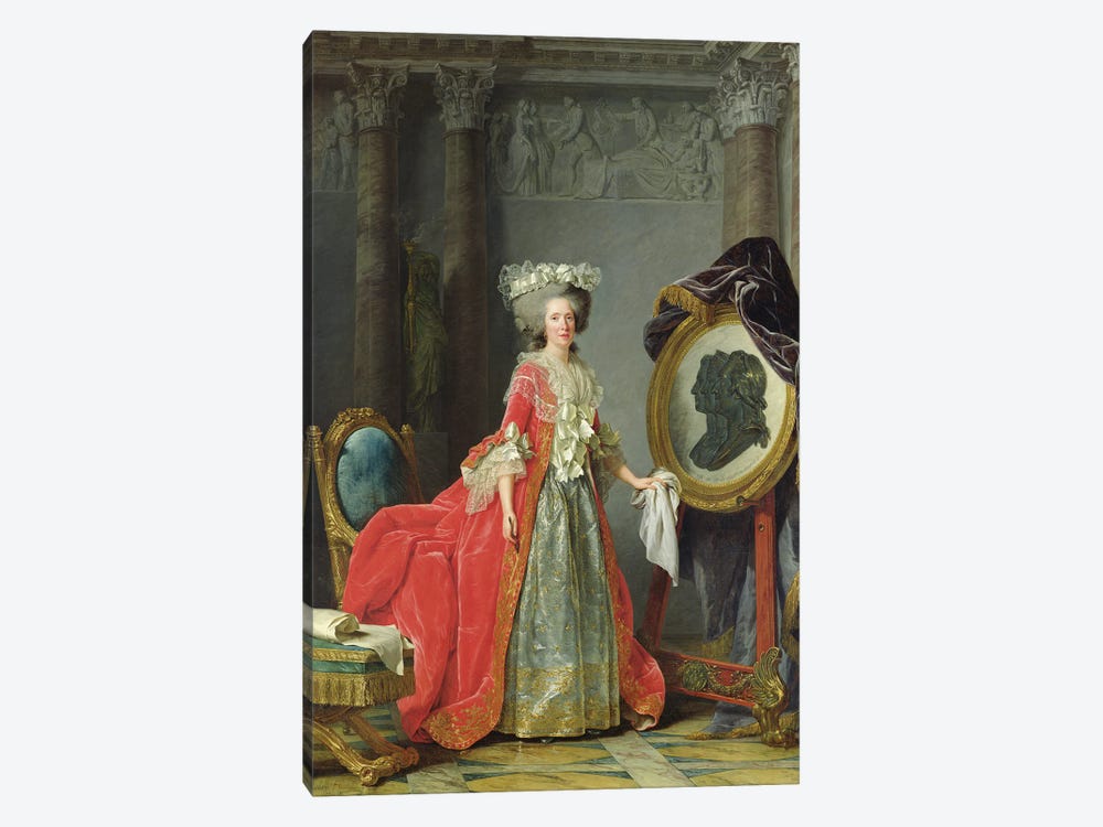 Portrait Of Adelaide De France, 1787 by Adelaide Labille-Guiard 1-piece Canvas Wall Art