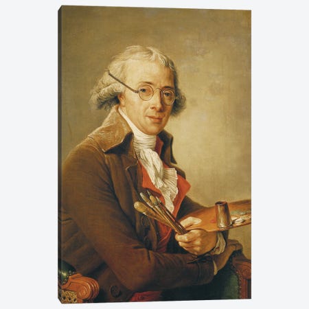 Portrait Of Francois-Andre Vincent (1746-1816) Canvas Print #BMN7783} by Adelaide Labille-Guiard Canvas Art Print