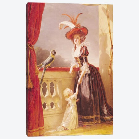 Portrait Of Louise-Elisabeth De France (1727-59) Duchess Of Parma And Her Son Ferdinand (1751-1802), 1786 Canvas Print #BMN7784} by Adelaide Labille-Guiard Canvas Wall Art