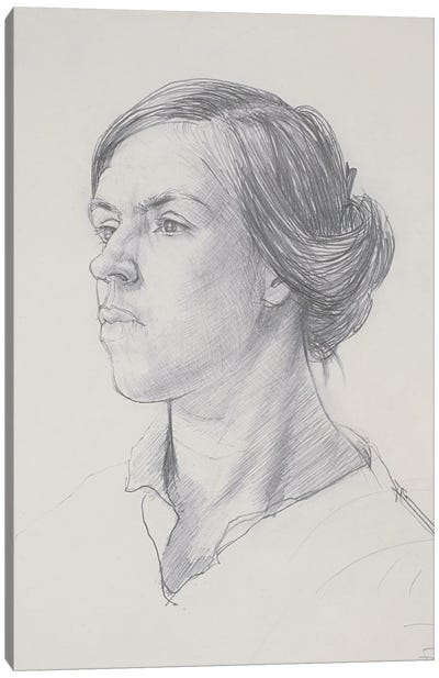 Head Of A Young Woman, c.1914 Canvas Art Print