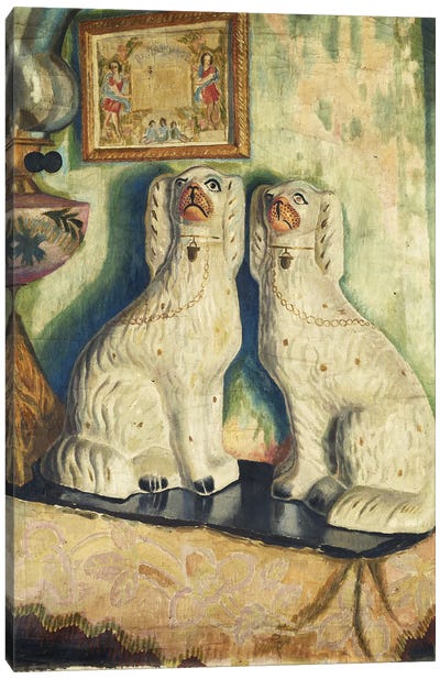 Staffordshire Dogs, c. 1928 Canvas Art Print