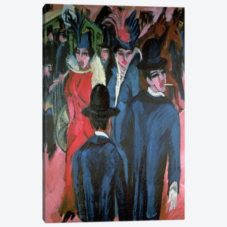 Berlin Street Scene, 1913  Canvas Print #BMN781} by Ernst Ludwig Kirchner Canvas Print