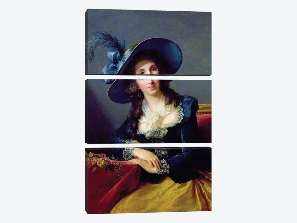 Antoinette-Elisabeth-Marie d'Aguesseau (1756-1828) Countess Of Segur, 1785 by Elisabeth Louise Vigee Le Brun 3-piece Canvas Artwork