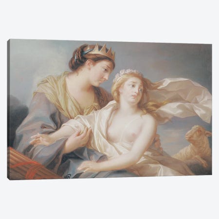 Innocence Takes Refuge In The Arms Of Justice Canvas Print #BMN7841} by Elisabeth Louise Vigee Le Brun Canvas Artwork