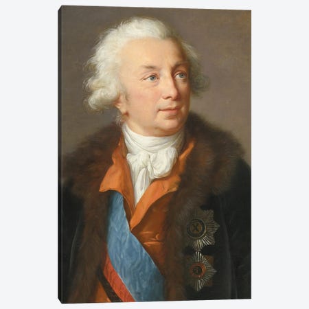 Ivan Ivanovich Shuvalov (1727–1797), c.1795-1797 Canvas Print #BMN7843} by Elisabeth Louise Vigee Le Brun Canvas Wall Art