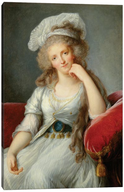 Louise-Marie Adelaide, Duchesse d'Orleans Canvas Art Print - Elisabeth Louise Vigee Le Brun
