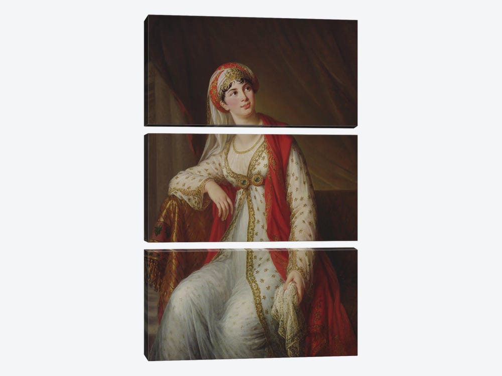 Madame Giuseppina Grassini (1773-1850) In The Role Of Zaire, 1805 by Elisabeth Louise Vigee Le Brun 3-piece Canvas Wall Art