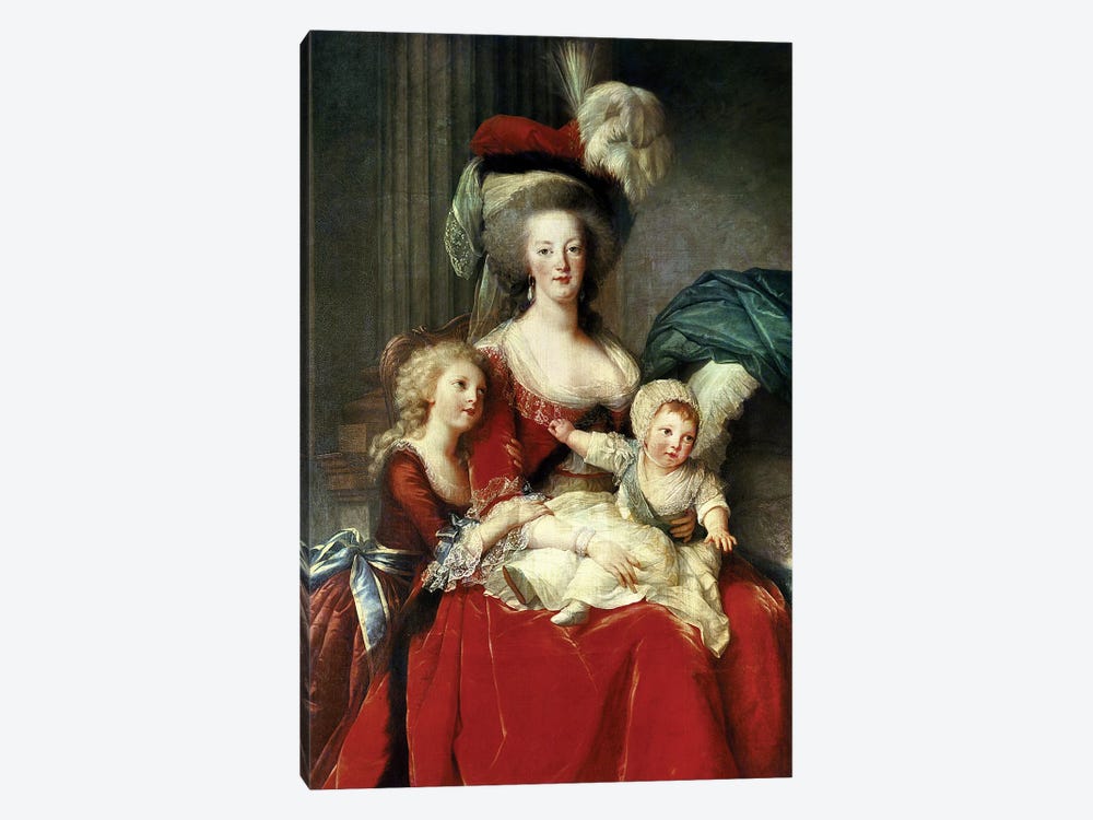 Marie-Antoinette (1755-93) And Her Four Children, 1787 by Elisabeth Louise Vigee Le Brun 1-piece Canvas Wall Art