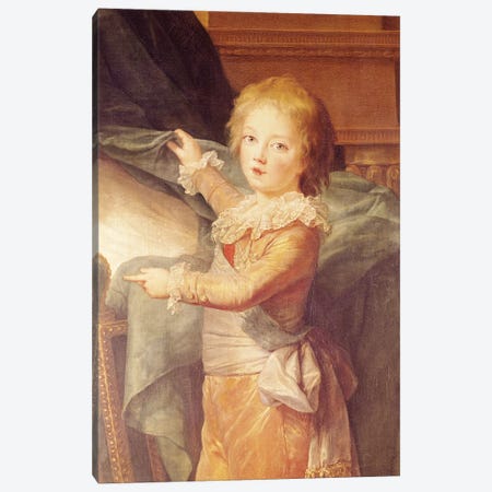 Marie-Antoinette And Her Children, Detail Of Louis-Joseph-Xavier (1781-89) Canvas Print #BMN7849} by Elisabeth Louise Vigee Le Brun Canvas Artwork
