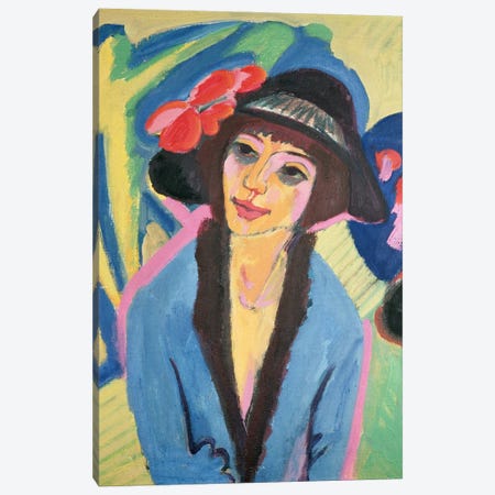 Portrait of Gerda Canvas Print #BMN784} by Ernst Ludwig Kirchner Canvas Artwork