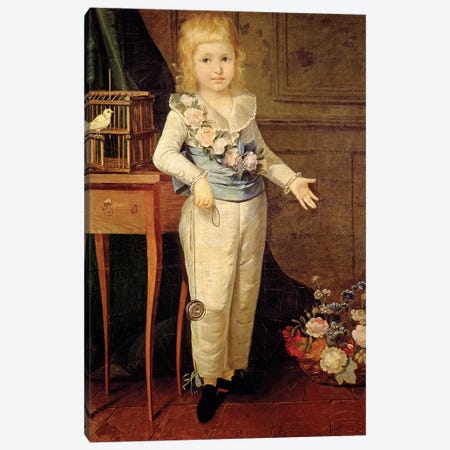 Portrait Of A Boy Playing With A Yo-Yo Canvas Print #BMN7851} by Elisabeth Louise Vigee Le Brun Art Print