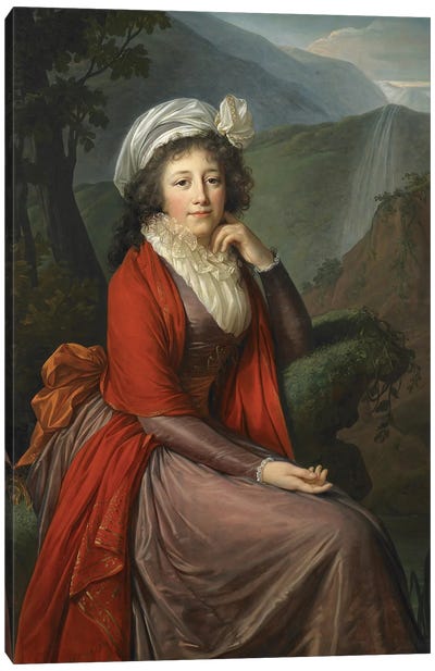 Portrait Of Countess Maria Theresia Bucquoi, 1793 Canvas Art Print - Elisabeth Louise Vigee Le Brun