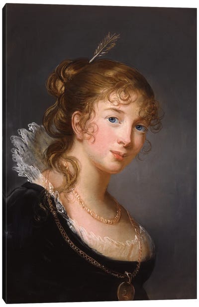 Portrait Of Louisa, Princess Radziwill Canvas Art Print - Elisabeth Louise Vigee Le Brun