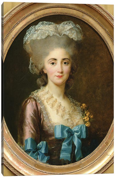 Portrait Of Madame Lesould, 1780 Canvas Art Print - Elisabeth Louise Vigee Le Brun