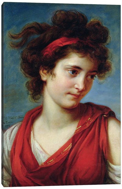 Portrait Of Maguerite Porporati, 1792 Canvas Art Print - Elisabeth Louise Vigee Le Brun