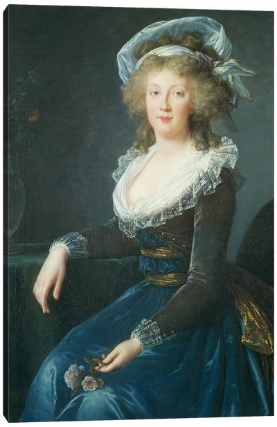 Portrait Of Maria Teresa Of Bourbon-Naples, 1790 Canvas Art Print - Elisabeth Louise Vigee Le Brun