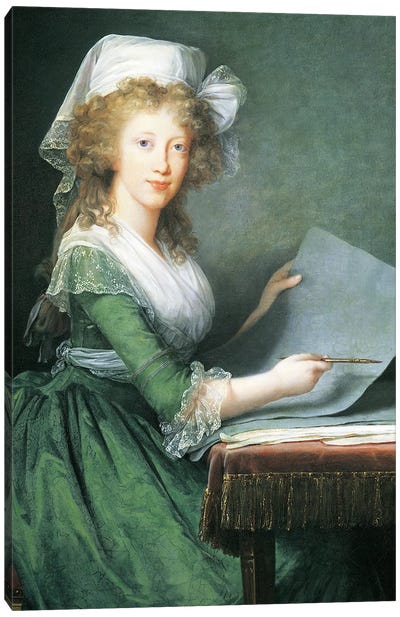 Portrait of Luisa Maria Amalia Teresa Of Bourbon-Sicily, 1790 Canvas Art Print - Marie Antoinette