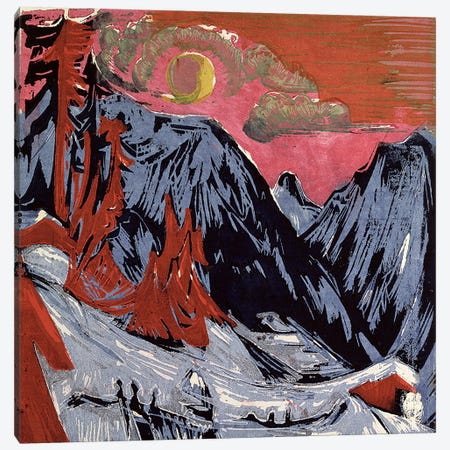 Mountains in Winter, 1919  Canvas Print #BMN786} by Ernst Ludwig Kirchner Canvas Artwork