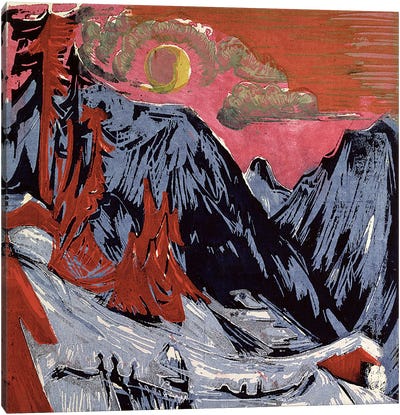 Mountains in Winter, 1919  Canvas Art Print