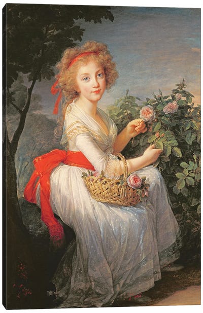 Portrait Of Marie-Christine Of Bourbon-Naples (1779-1849) Canvas Art Print - Elisabeth Louise Vigee Le Brun