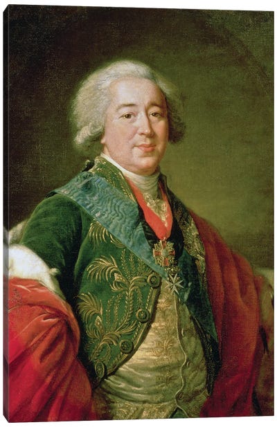 Portrait Of Prince Alexander Borisovich Kurakin (1752-1818), 1797 Canvas Art Print - Elisabeth Louise Vigee Le Brun
