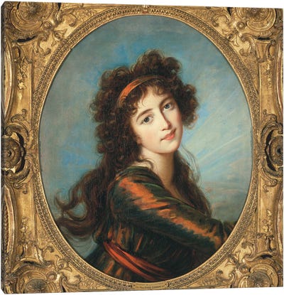 Portrait Of Princess Caroline de Liechtenstein Canvas Art Print - Elisabeth Louise Vigee Le Brun