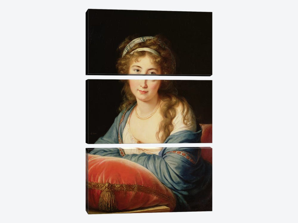 The Countess Catherine Vassilievna Skavronskaia (1761-1869) 1796 by Elisabeth Louise Vigee Le Brun 3-piece Canvas Wall Art