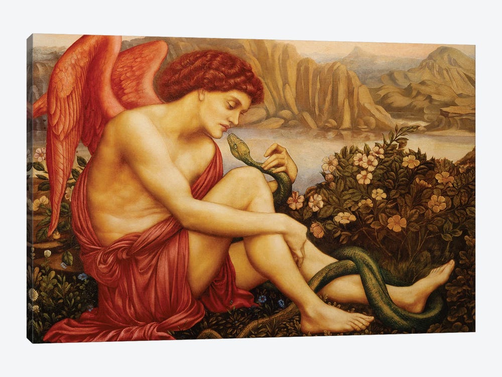 Angel With Serpent by Evelyn De Morgan 1-piece Canvas Art