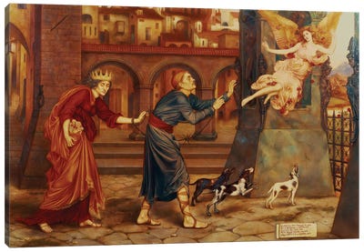 Blindness And Cupidity Chasing Joy From The City, 1897 Canvas Art Print