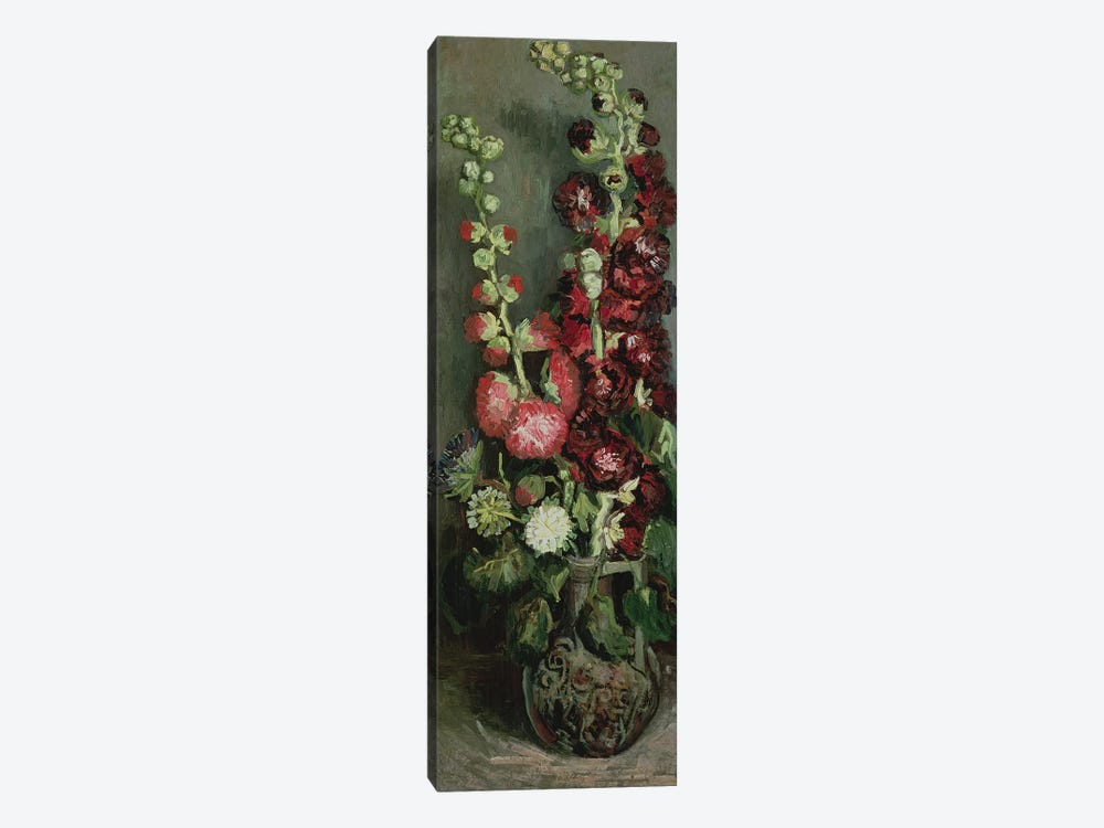 Vase of Hollyhocks, 1886  by Vincent van Gogh 1-piece Canvas Art Print